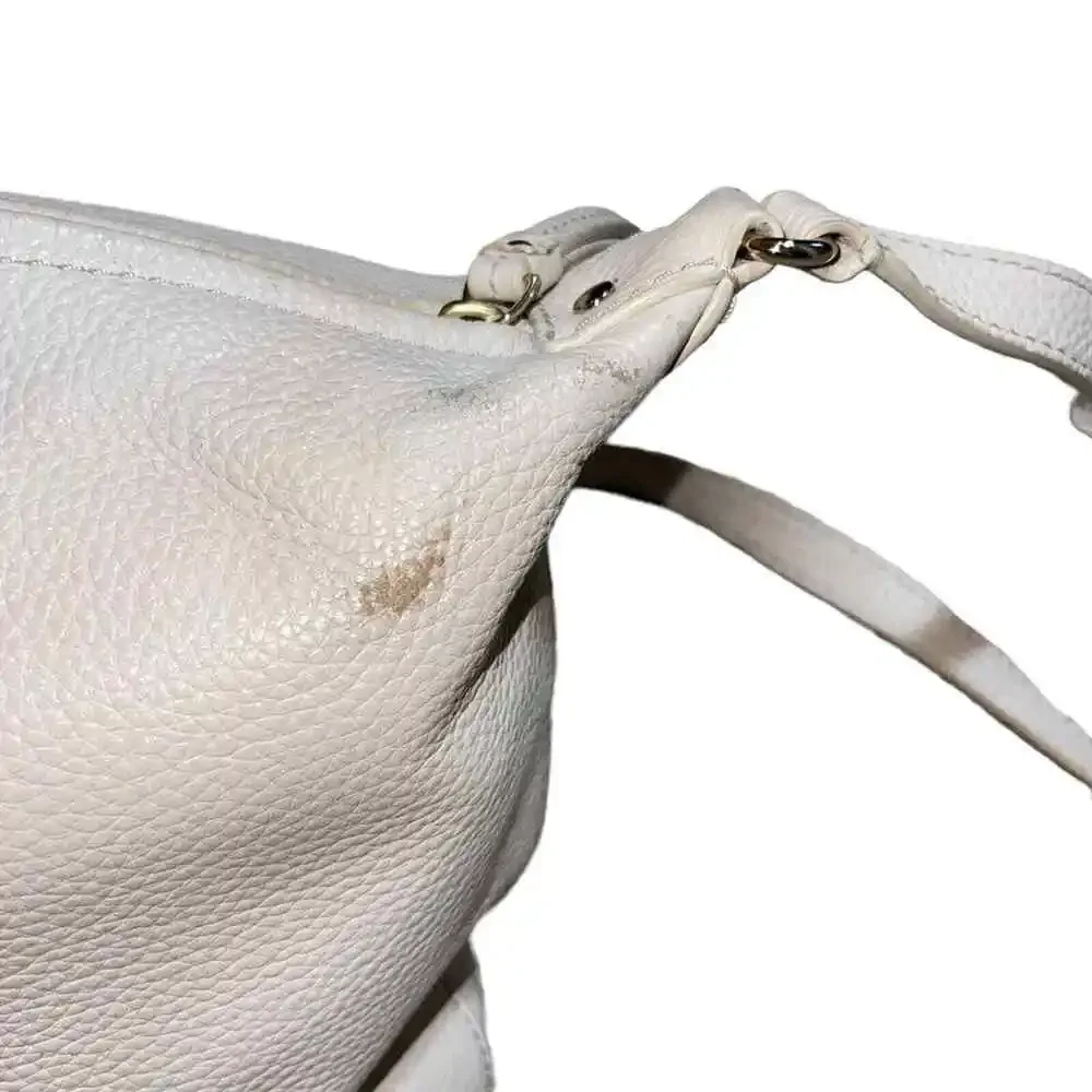 Kate Spade White Pebble Leather Crossbody Purse White